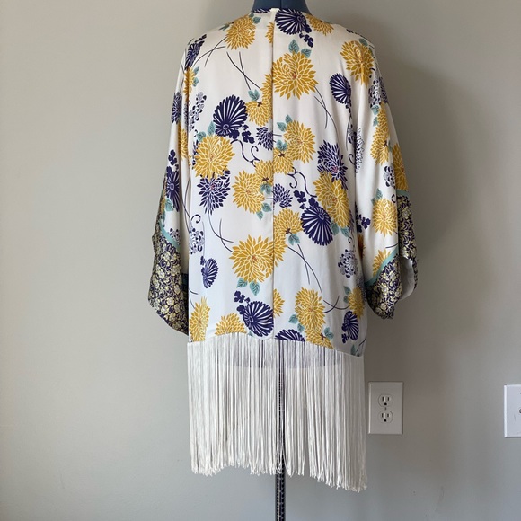 Zara Floral Cardigan with Fringe - Picture 2 of 4